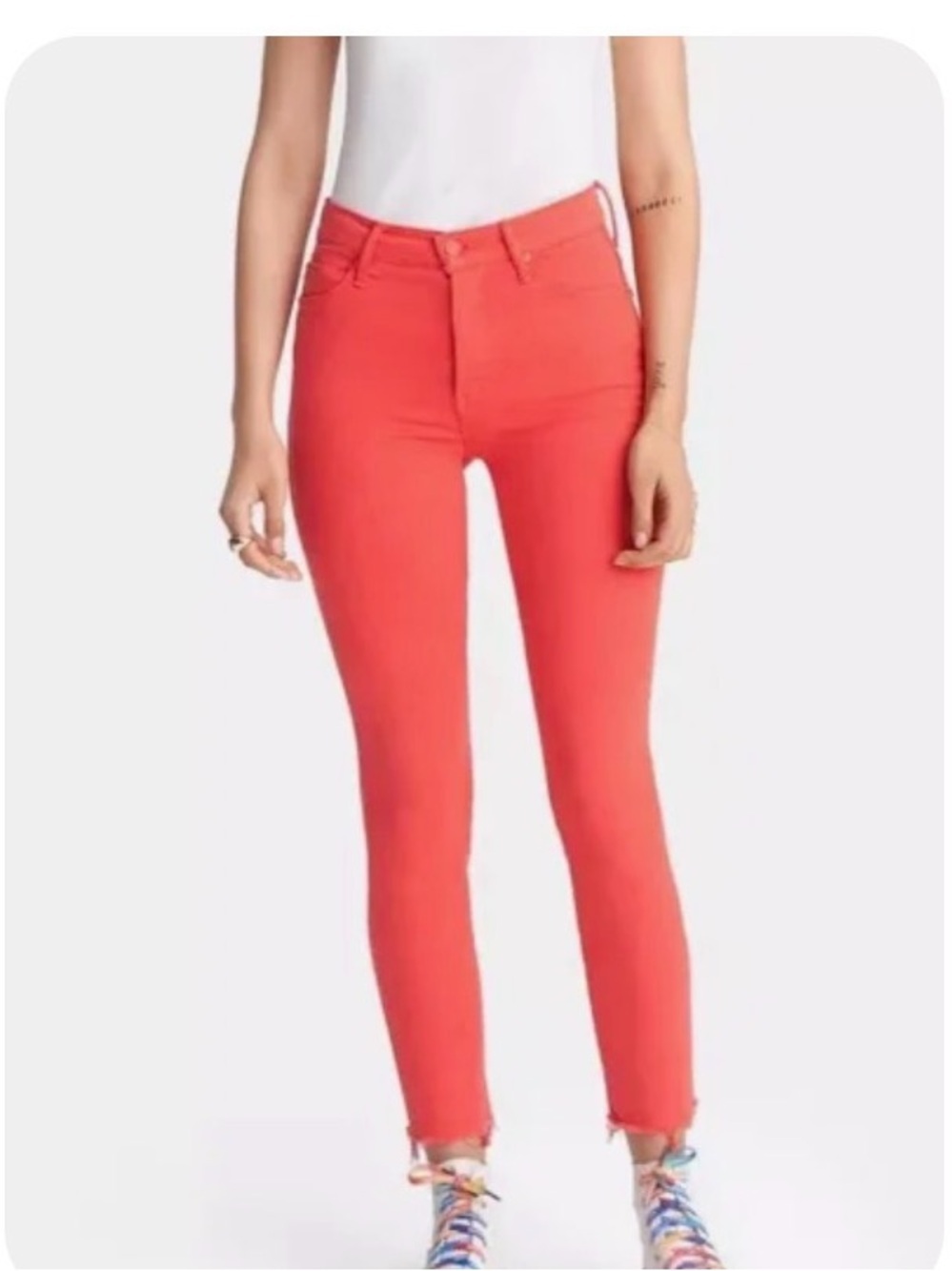 MOTHER Coral Slim High-Rise Skinny Jeans